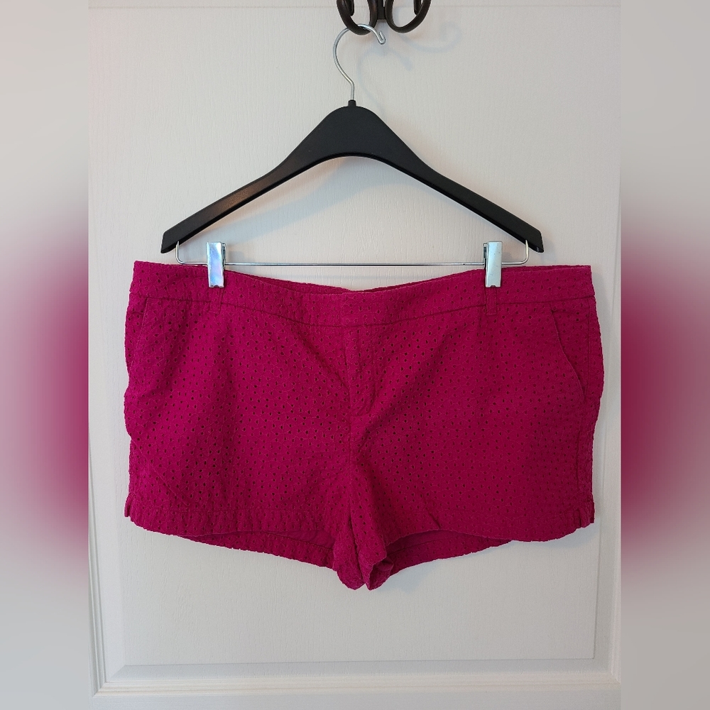 Pink Eyelet Shorts